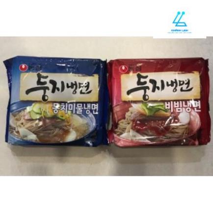 mì lạnh hàn quốc có kèm nước dùng (mì lạnh nước, mì lạnh trộn cay) - 둥지냉면