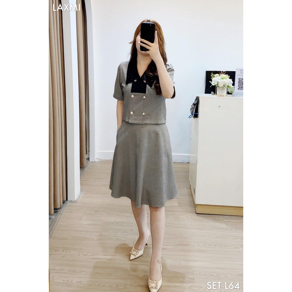Set công sở phối xinh xắn, trẻ trung - Laxmi Boutique - L64