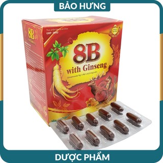 Viên uống nhân sâm 8B With Ginseng bồi bổ sức khỏe, tăng cường thể lực - Hộp 100 viên