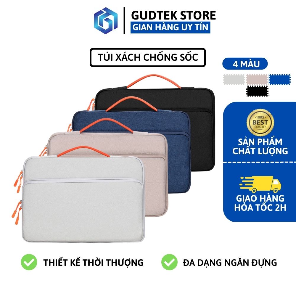 Túi Đựng Laptop, Macbook Chống Sốc Nhiều Ngăn, Gọn Nhẹ, Có Quai Xách Sành Điệu.