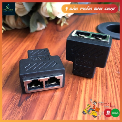Đầu chia cáp mạng LAN Ethernet RJ45 1 cổng ra 2 cổng cắm tiện dụng