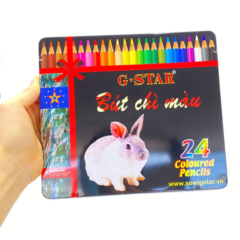 Hộp Thiết Bút Chì 24 Màu Gstar