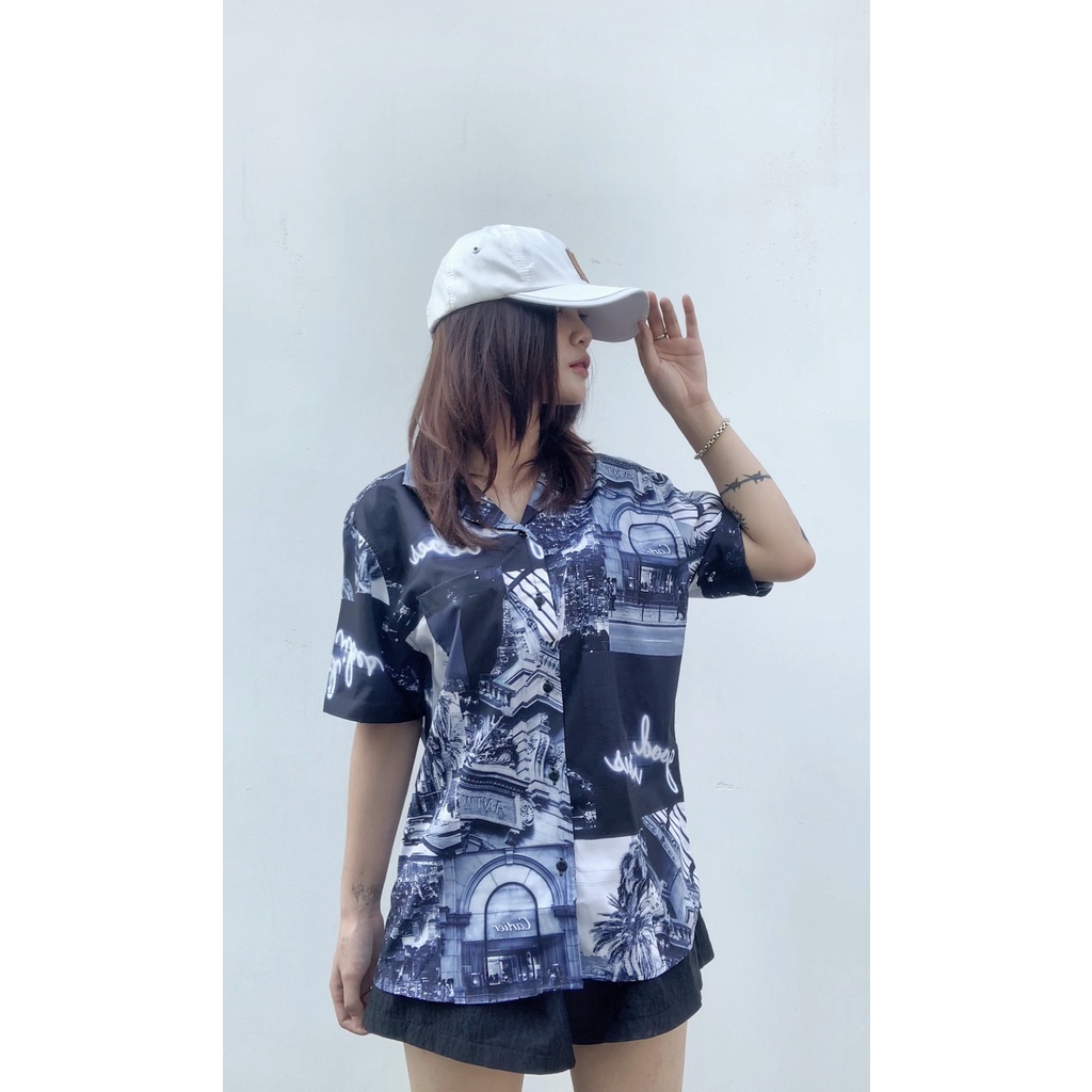 Áo Sơ Mi Tay Ngắn SM-09 In Họa Tiết Thời Trang Mùa Hè, Mát Mẻ, Thoải Mái