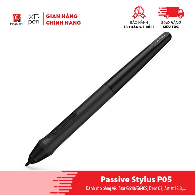 Bút Vẽ Cảm Ứng Passive Stylus P05 Không Sạc Cho Bảng Vẽ Điện Tử XP-Pen Deco 03