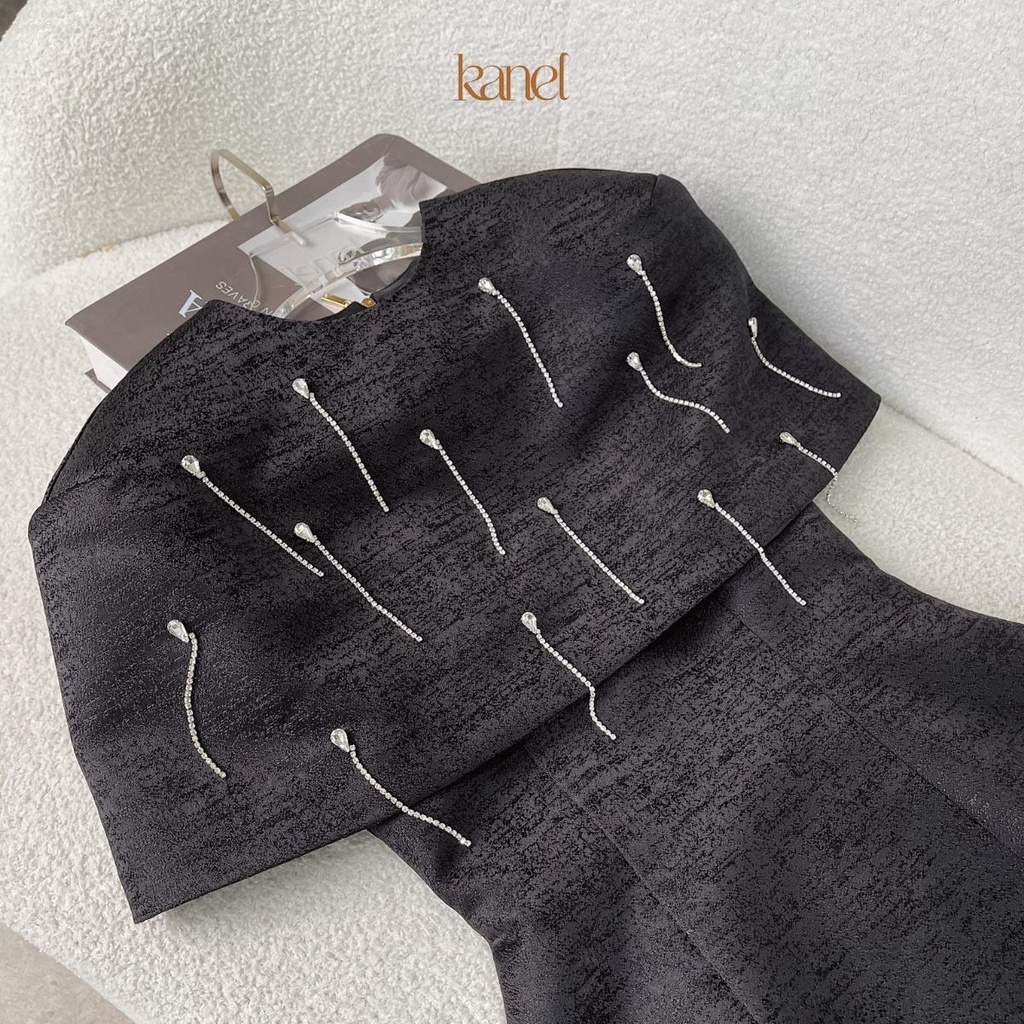 Váy liền KANEL 2 dây, chụp đính đá - V1627