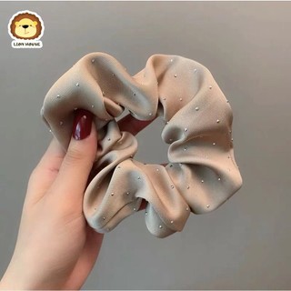 Cột tóc/Scrunchies vải lụa đính hạt [LH1764] Nữ tính, sang trọng