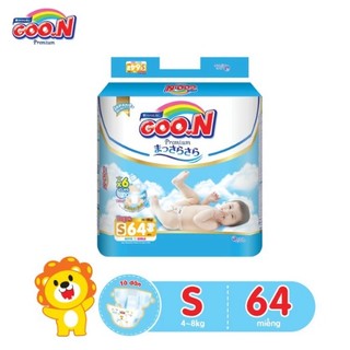 Tã dán Goon Premium size S - 64 miếng (Cho bé 4 - 8kg)