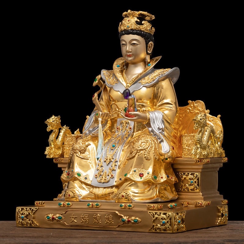 Tượng đồng Nữ Oa Nương Nương cao 33cm