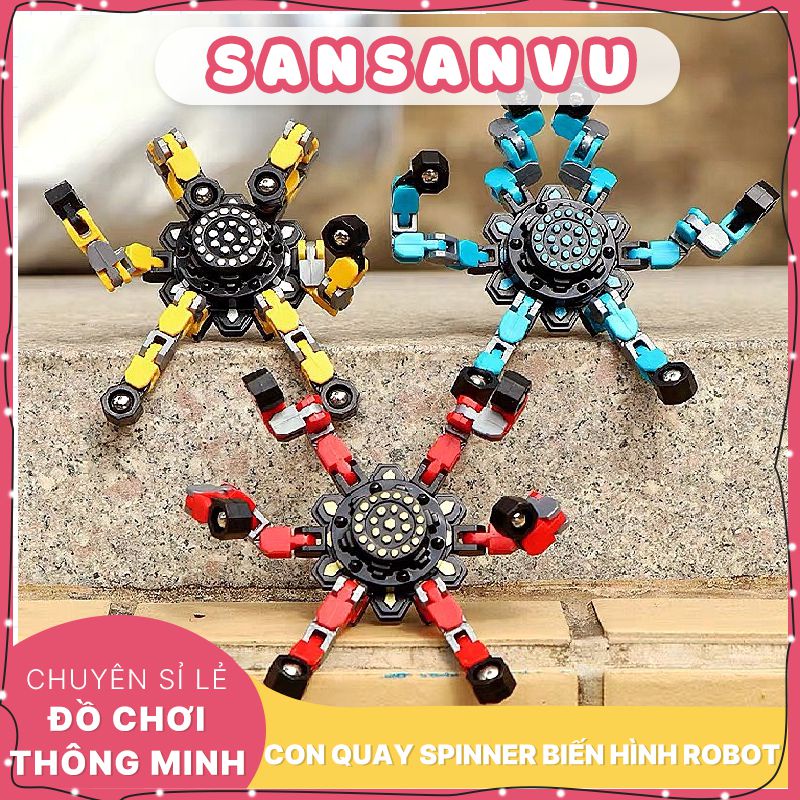 Đồ Chơi con quay Spinner Robot Biến Hình Thông Minh Cho Bé
