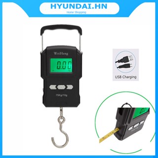 Cân điện tử hành lý xách tay WH-A22  75kg có thước dây kèm theo, Cân chuyên dành cho du lịch, mua sắm