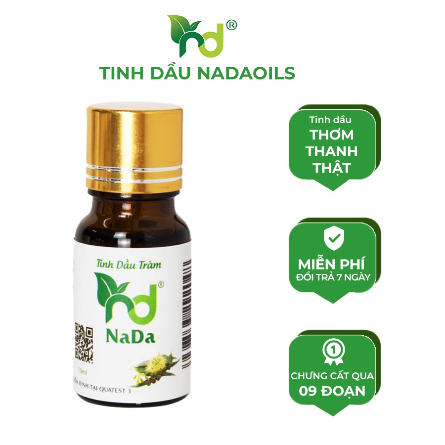 Combo 3 tinh dầu xông nhà NADA OILS yên chất: Sả chanh, Bạc hà, Tràm từ thiên nhiên, xông thơm nhà, chứng nhận Quatest 3