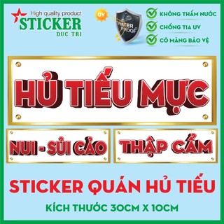 🔥 decal dán hủ tiếu mực, hủ tiếu gà, hoành thánh, hủ tiếu mì, nam vang, ... 🔥 dán tường, xe, tủ kính...