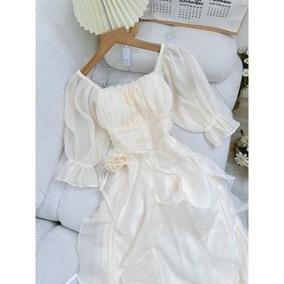 đầm maxi tơ bèo ( kèm tag hoa )