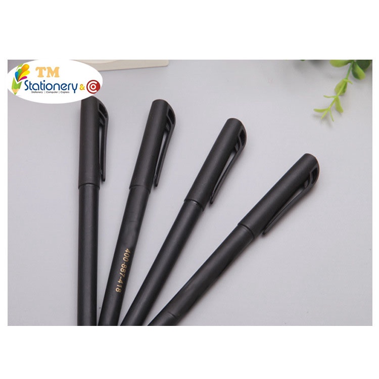 Bút bi có nắp TM stationnery,mực Gel- ngòi 0.5mm - mực đen- mã bút TM02