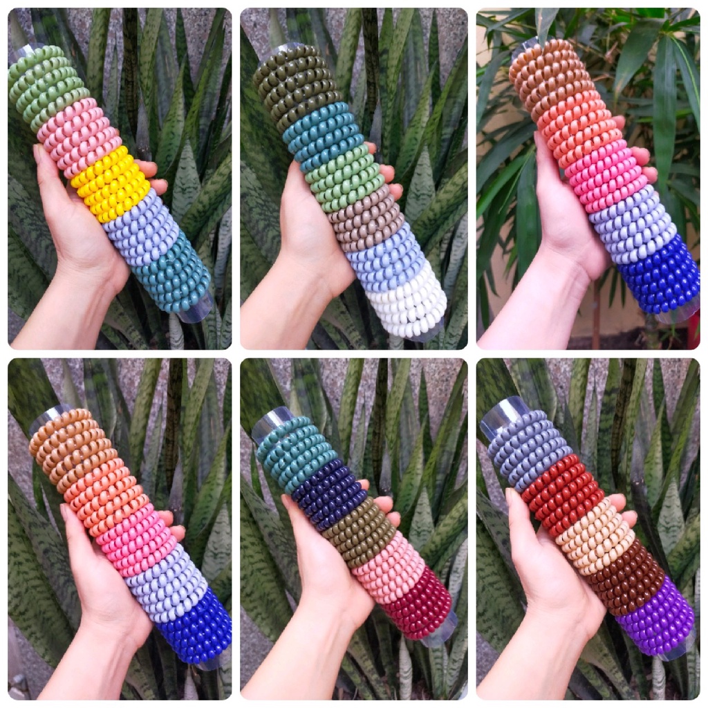 Sét 5 Dây Cột Tóc Lò Xo Nhiều Màu Loại To Siêu Dễ Thương