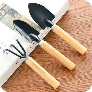 Dụng cụ làm vườn,Bộ dụng cụ làm vườn mini 3 món cao cấp có xẻng làm vườn cùng cào đất vườn