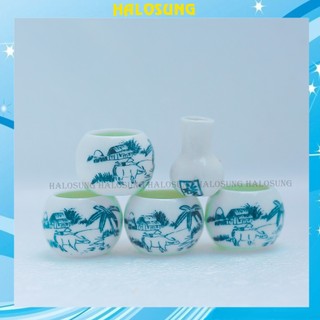 Combo 5 cóng sứ chim khuyên Halosung cóng cho chim ăn phụ kiện lồng chim PK131