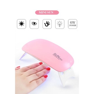 Máy hơ gel SUN mini - Máy làm khô móng tay nail - Đèn Led UV sấy khô gel sơn móng tay xài cổng sạc điện thoại USB