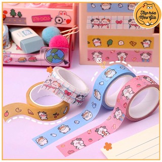 🌺 giao ngẫu nhiên cuộn washi tape dễ thương trang trí sổ nhiều mẫu 🌺