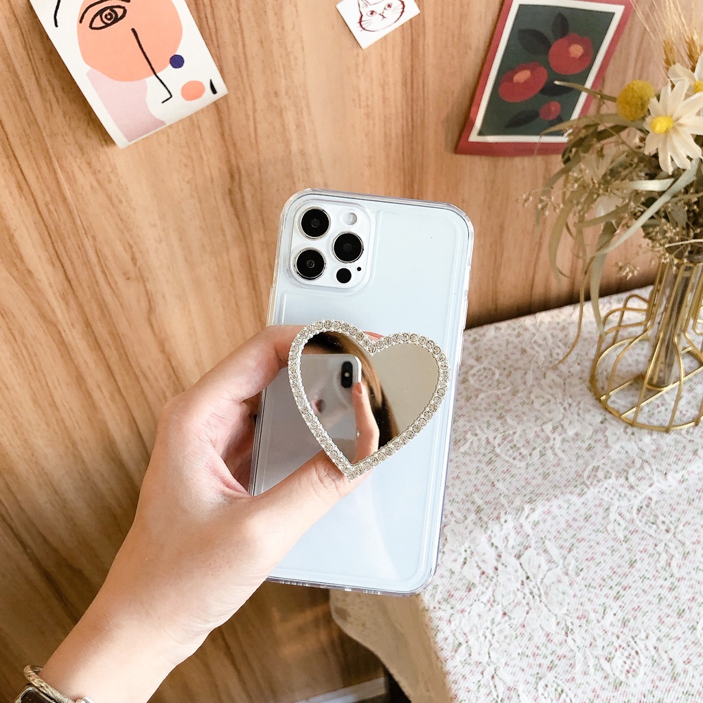 Giá đỡ điện thoại, pop Tráng Gương Viền Đá