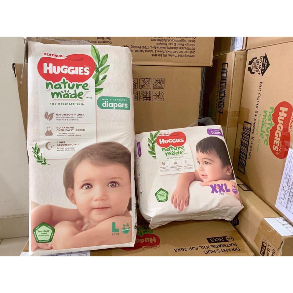 Tã quần/ dán Huggies Platinum Made cao cấp cho bé