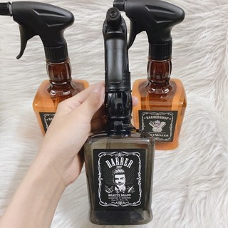 Bình xịt nước cắt tóc barber vuông 600ml KV05