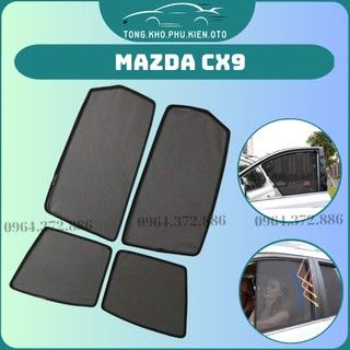 Rèm che nắng xe Mazda CX9- Bộ 4 tấm 4 cửa chắn nắng vừa khít form xe, nam châm hút mạnh