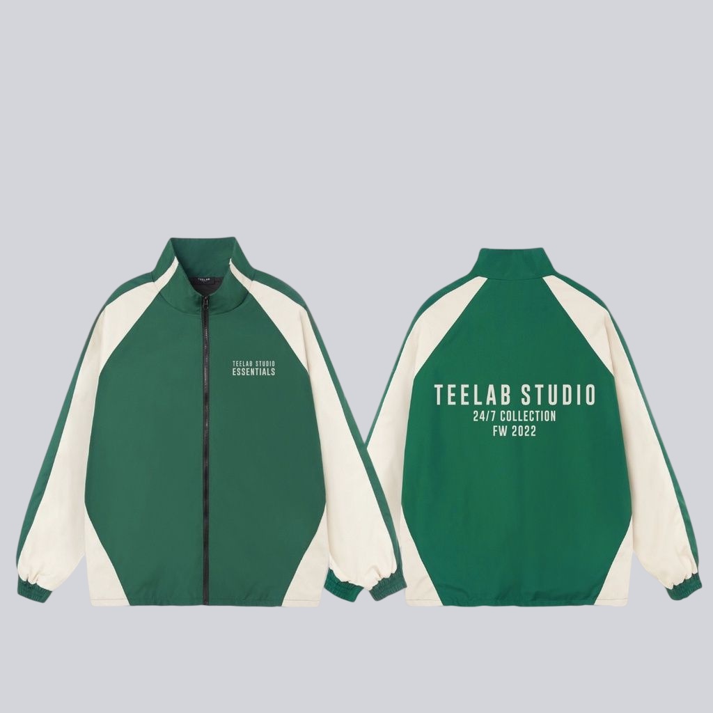 Áo khoác gió TEELAB STUDIO hàng Chính Hãng đôi nam nữ 2 lớp unisex chất liệu dù cao cấp unisex form rộng brand jacket