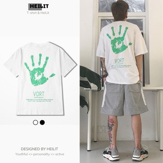 Áo Thun Nam Họa Tiết Nổi HeiLit Phông Tay Lỡ Chất Vải Cotton Co giãn Họa Tiết Nổi Bật