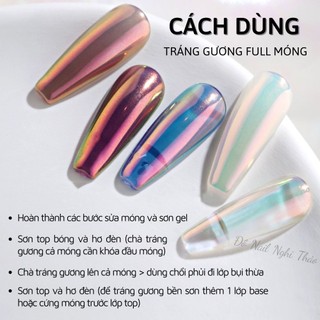 Set bột tráng gương ánh ngọc trai Nghi Thảo Nails