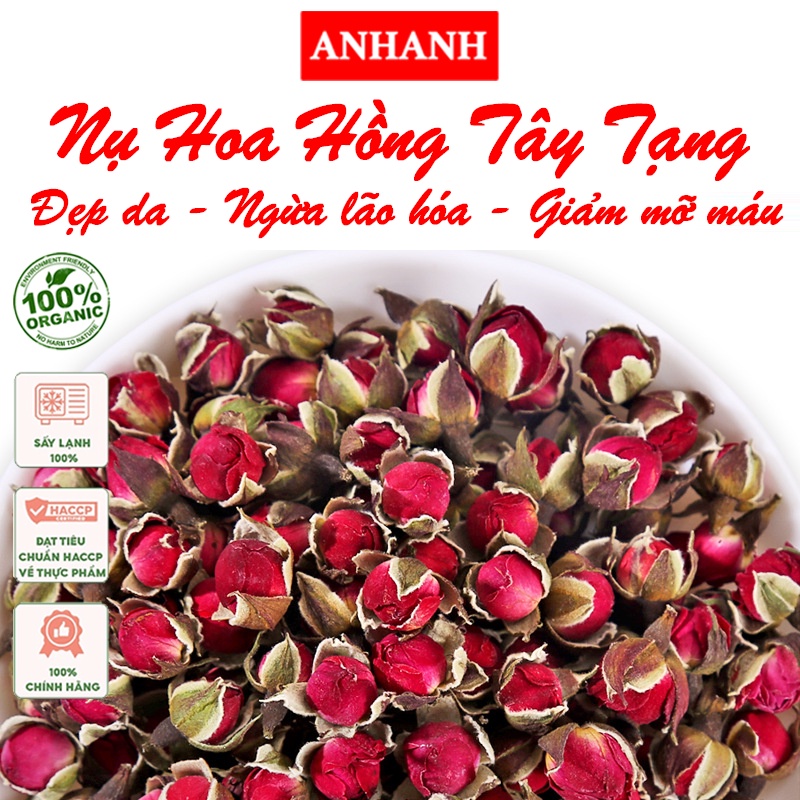 ✅ Trà Hoa Hồng Tây Tạng 100gr Sấy Khô Nguyên Nụ Thơm Đẹp Đẹp Da, Giảm Stress, Thải Độc, Chống lão hóa