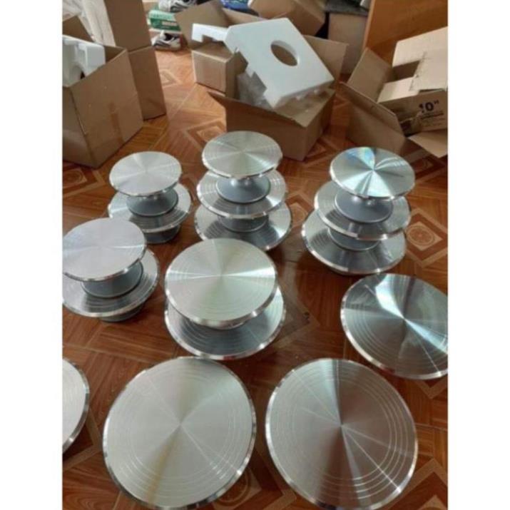 Bàn Xoay Inox Làm bánh kem, Xoay Cây Cảnh, Đá Phong Thủy, Đóng Gói Hàng Hoá