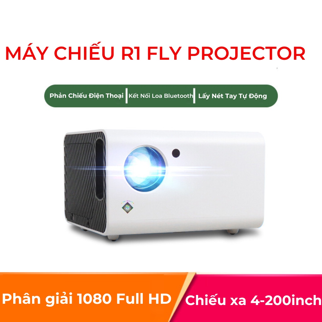 Máy Chiếu R1 Độ Phân Giải Thực Full HD, Có Hệ Điều Hành, Xem Phim Trực Tiếp Qua Wifi
