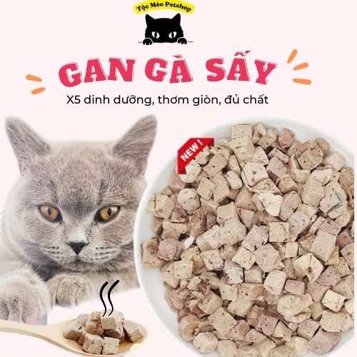 100g- Gan gà sấy khô dinh dưỡng/ăn vặt cho chó/mèo/hamster
