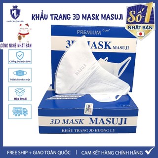 Khẩu Trang 3D Mask Masuji Công Nghệ Dập Nhật Bản ( Hộp 50 Cái )