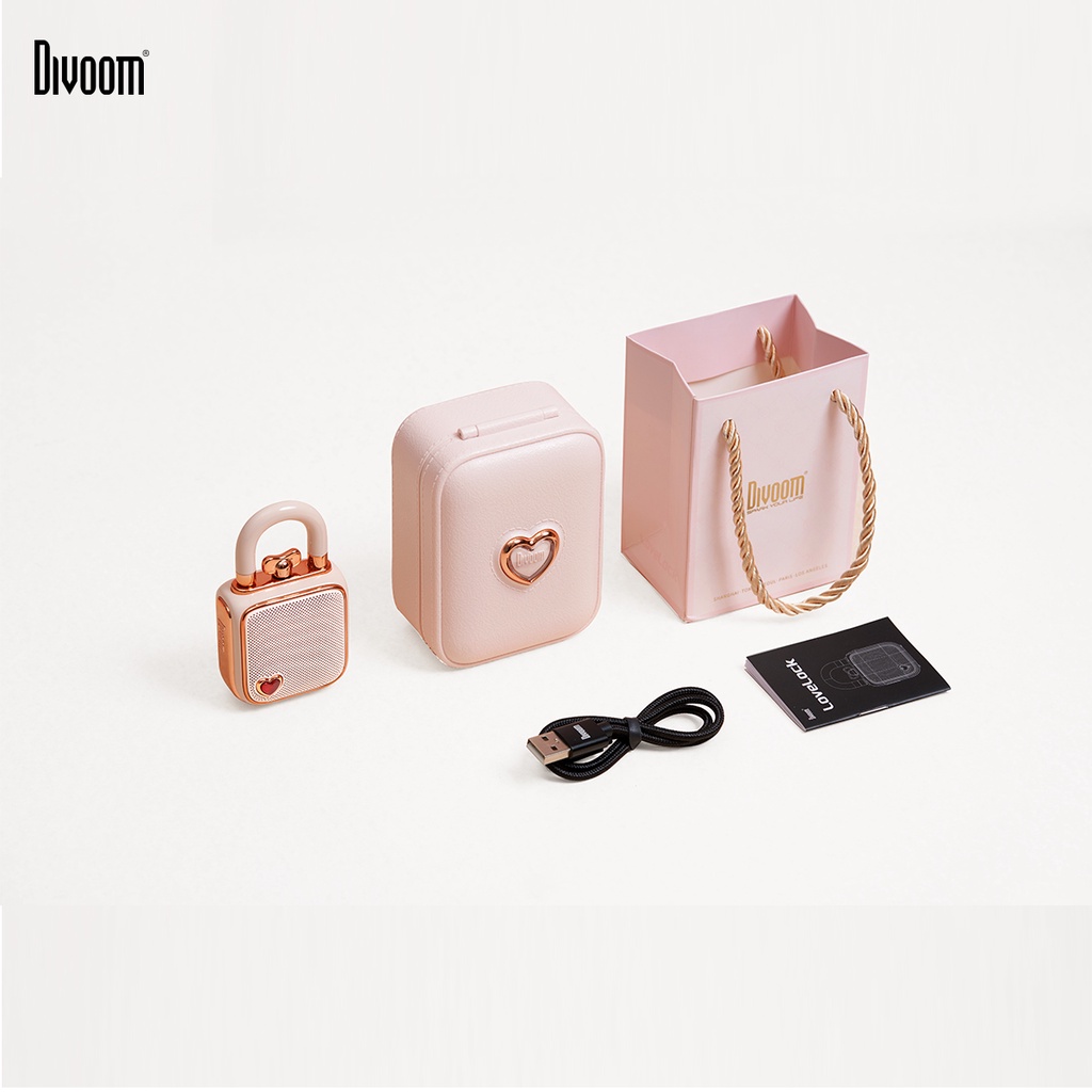 Loa Bluetooth Divoom Lovelock Pink công suất 5W kiểu dáng dễ thương