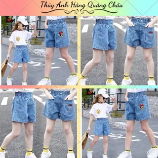 Quần Short Phối Túi Phía Trước Đính Nút Dễ Thương Cho Bé Gái (110-160)(QB3)