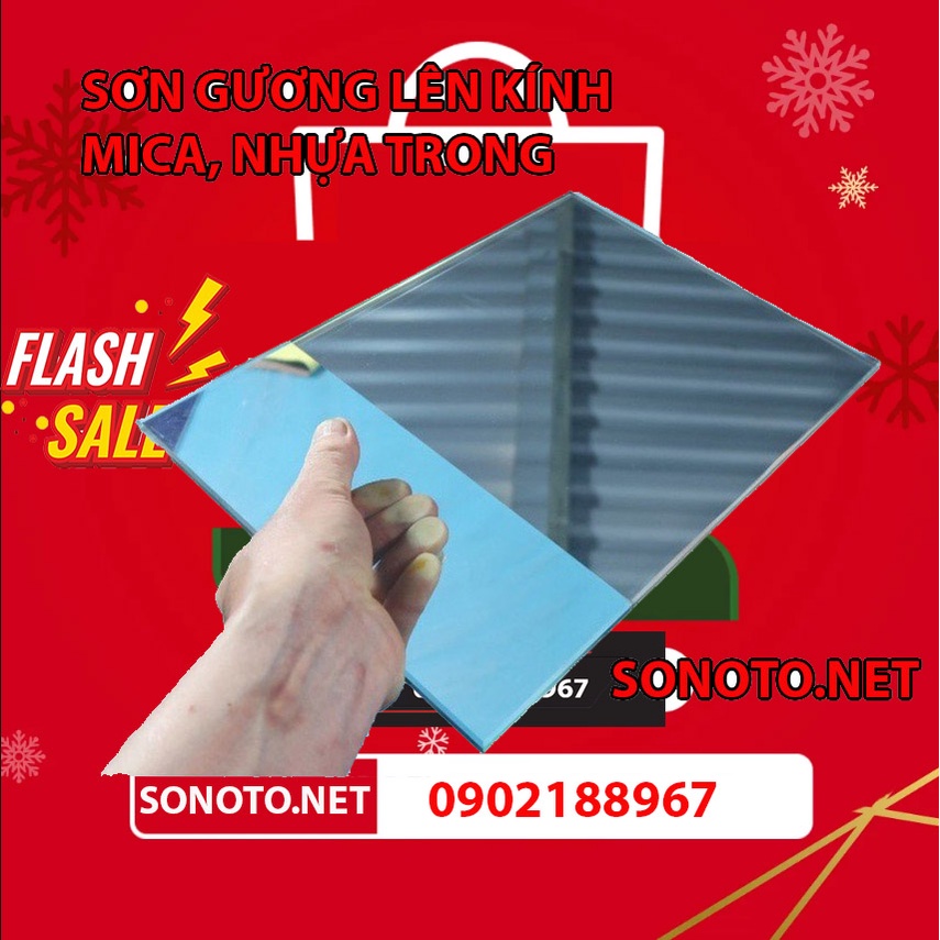 Sơn gương lên kính, mica và nhựa trong cao cấp