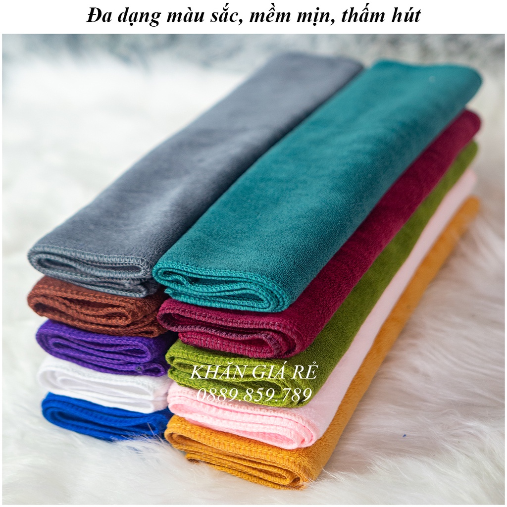 Khăn gội đầu salon 35*75 chất Microfiber mềm mịn thấm hút nước, Khăn quấn đầu spa loại dày cao cấp | BigBuy360 - bigbuy360.vn