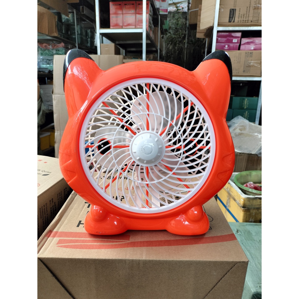 Quạt mini hình gấu để bàn cắm điện văn phòng, Quạt văn phòng để bàn mini hình gấu cắm điện