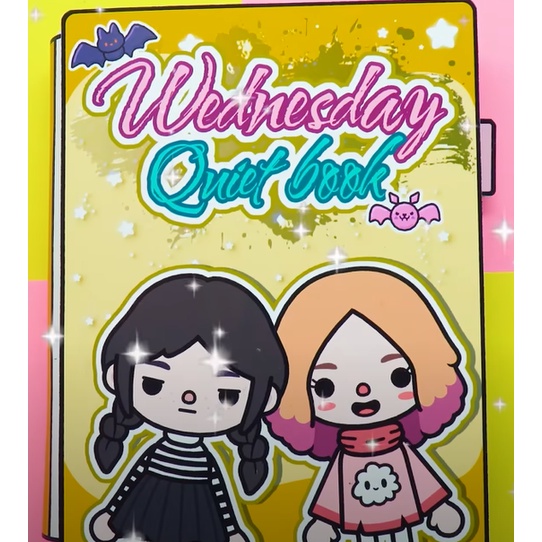 Búp bê giấy Nhà phù thuỷ Wednesday -dollhouse