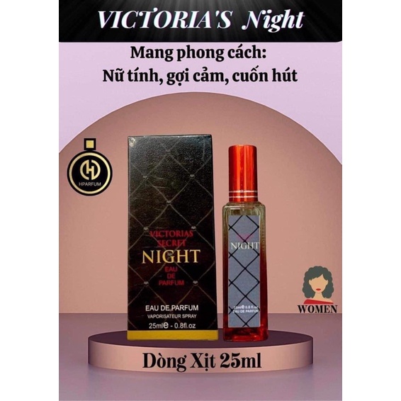Nước Hoa Nữ Victoria Night 25ml chính hãng thơm lâu
