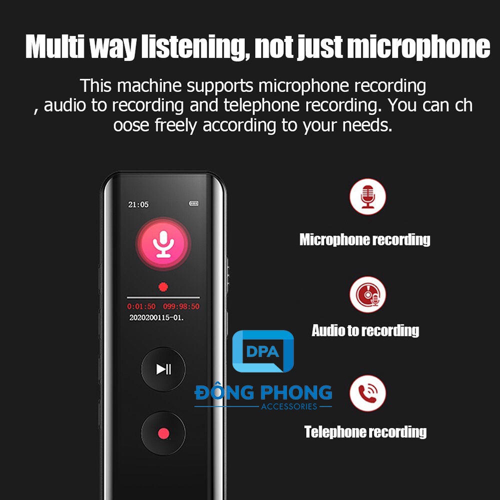 Máy Ghi Âm Remax RP3 Voice Recorder Chính Hãng