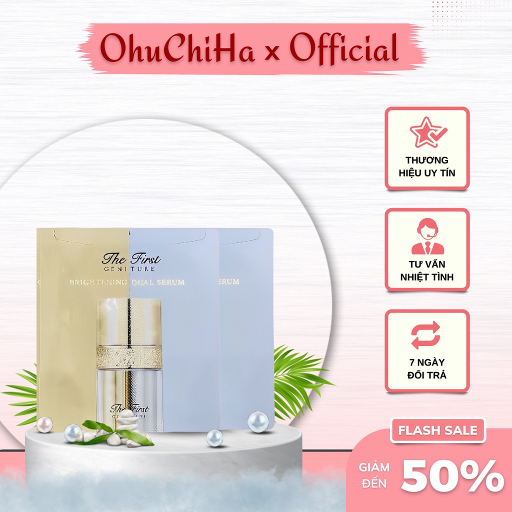 Huyết thanh chống lão hoá, dưỡng trắng da ohui the first brightening du serum 2ml