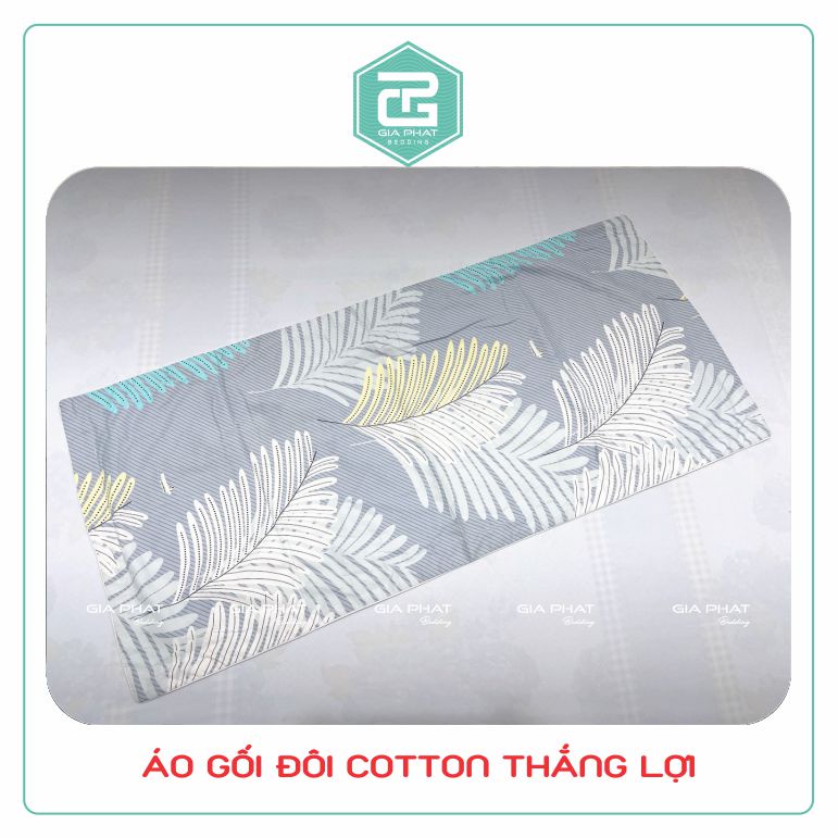 Vỏ Gối Đôi, Áo Gối Đôi Dài 40 x 100cm Cotton Thắng Lợi 100% chuẩn logo.