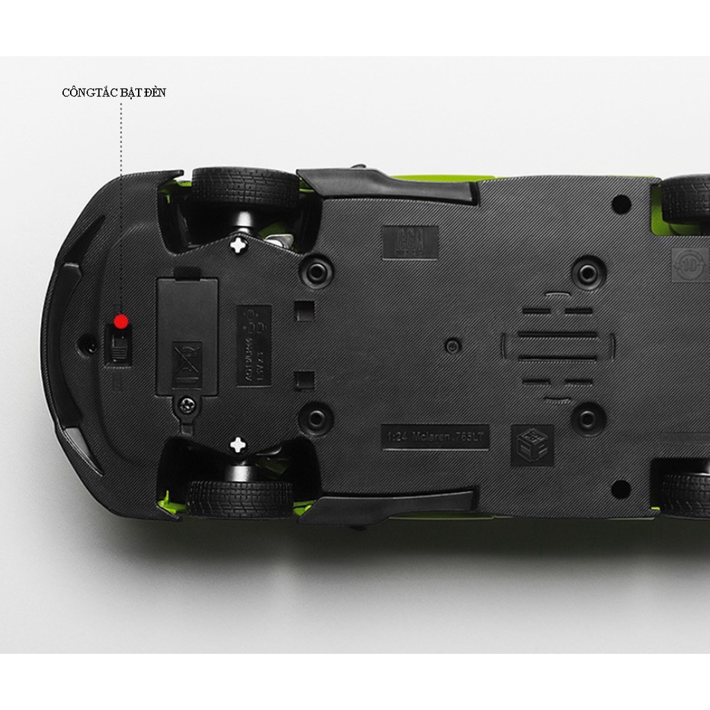 Xe mô hình sắt siêu xe Mclaren 765LT TẶNG KÈM BIỂN SỐ tỉ lệ 1:24 MSZ 3 màu