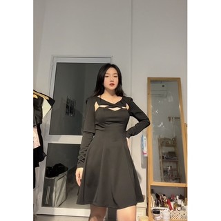 Đ70- Đầm tay dài cách điệu