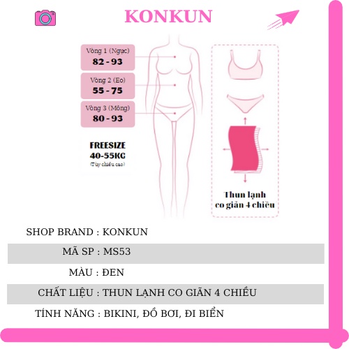 Bikini đồ bơi nữ liền thân xoắn tay dài KONKUN MS53