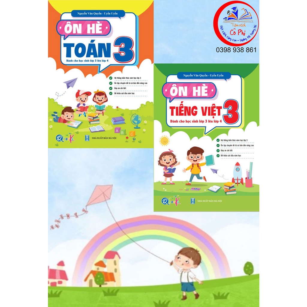 Combo Ôn hè Toán, Tiếng Việt 3 - Dành cho học sinh lớp 3 vào 4 (2 cuốn)