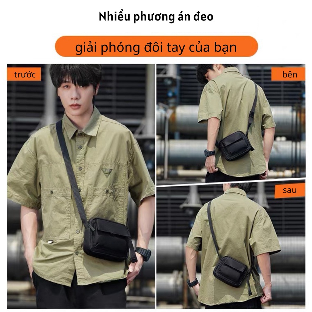Túi đeo chéo nam nữ unisex vải oxford chống mài mòn kiểu dáng basic trẻ trung hiện dại, 1 ngăn pocket lớn TK23